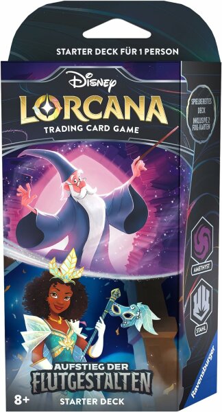 Disney Lorcana Aufstieg der Flutgestalten Starter Deck Amethyst und Stahl  DE