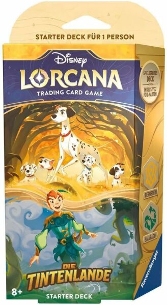 Disney Lorcana Die Tintenlande Bernstein und Smaragd Starter Deck DE