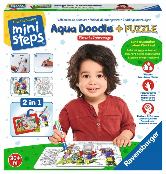Ravensburger 04558 Aqua Doodle Puzzle Einsatzfahrzeuge