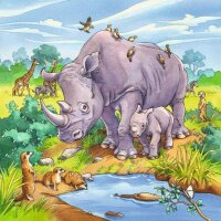 Ravensburger 08003 Wilde Giganten 3x49 Teile Puzzle