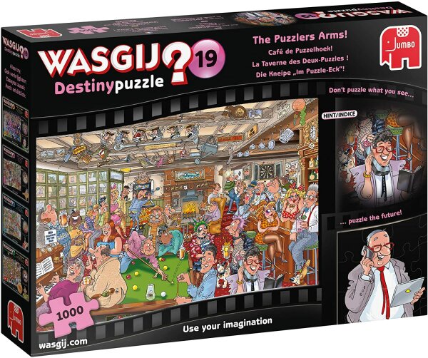 Jumbo 19166 Wasgij Destiny 19 - Die Kneipe -Im Puzzle-Eck- 1000 Teile Puzzle
