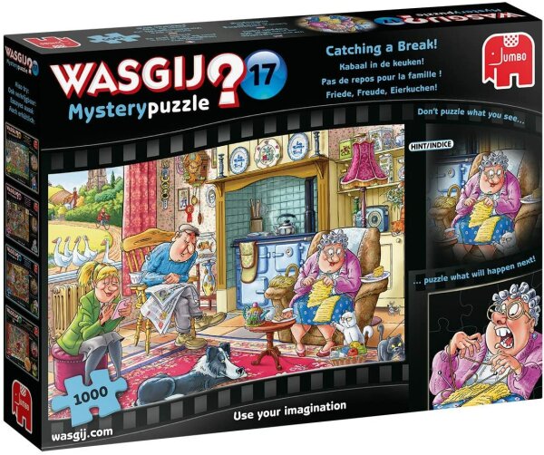 Jumbo 19175 Wasgij Mystery 17 - Friede, Freude, Eierkuchen 1000 Teile Puzzle