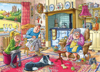 Jumbo 19175 Wasgij Mystery 17 - Friede, Freude, Eierkuchen 1000 Teile Puzzle