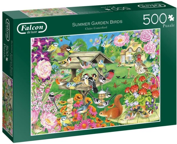 Jumbo 11253 Falcon - Summer Garden Birds 500 Teile Puzzle