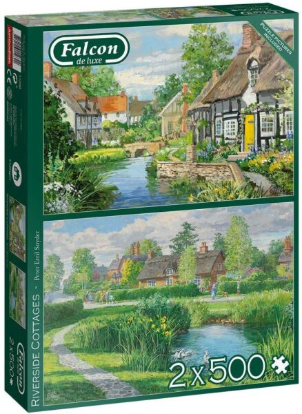 Jumbo 11289 Falcon - Riverside Cottages - 2x 500 Teile Puzzle