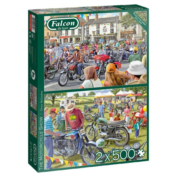 Jumbo 11312 Falcon - The Motorcycle Show 2x500 Teile Puzzle