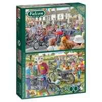 Jumbo 11312 Falcon - The Motorcycle Show 2x500 Teile Puzzle
