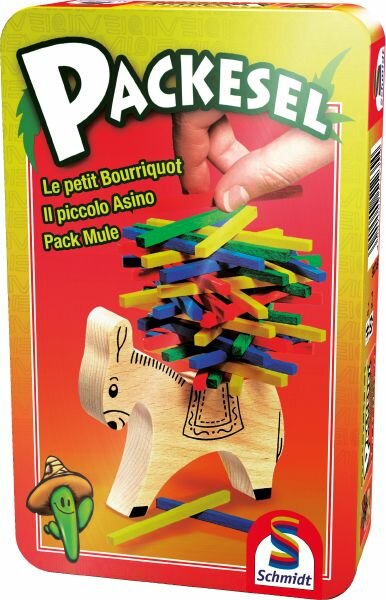 Schmidt 51235 Packesel Bring-Mich-Mit-Spiel in Metalldose