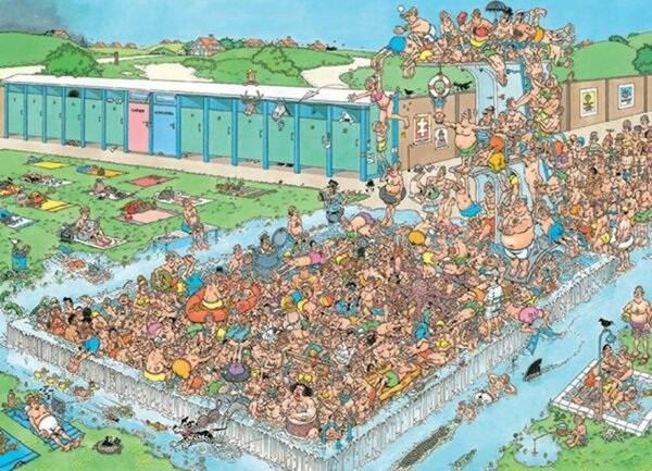 Jumbo 20039 Jan van Haasteren - Pool Pile-Up 1000 Teile Puzzle