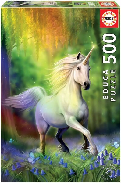 Educa 18448 Einhorn im Regenbogen 500 Teile Puzzle