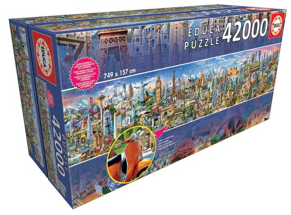 Educa 17570 Einmal um die Welt 42000 Teile Puzzle