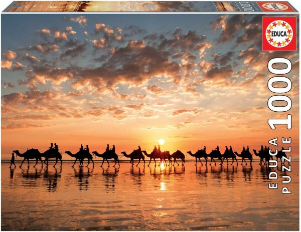Educa 18492 Sonnenuntergang Kamele 1000 Teile Puzzle