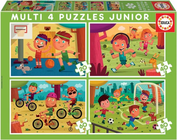 Educa 18602 Sportarten 200 Teile 4in1 Puzzle
