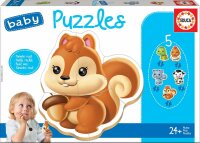 Educa 13473 Tiere 2x2/2x3/4 Teile Baby Puzzle