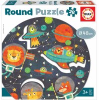 Educa 18908 Weltraum 28 Teile Rund-Puzzle