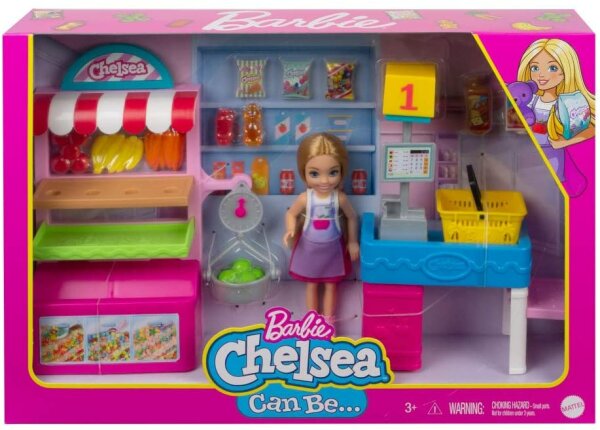Barbie Chelsea Puppe und Supermarkt Spielset