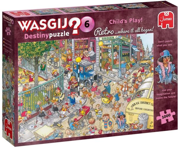 Jumbo 25015 Wasgij Retro Destiny 6 Kinderspiel 1000 Teile Puzzle