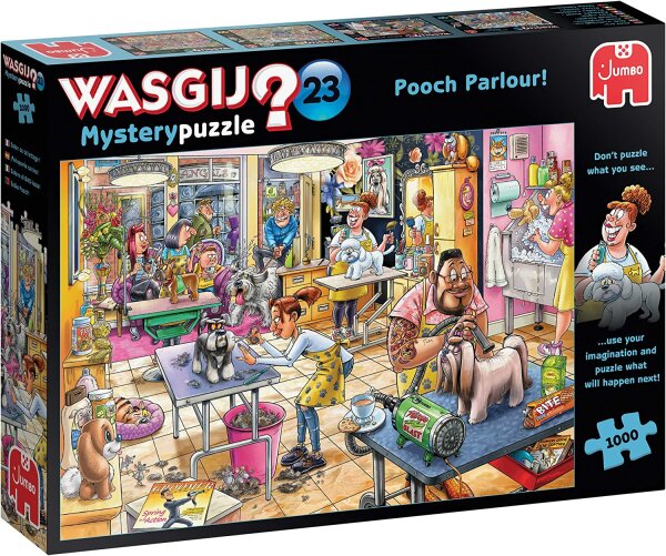 Jumbo 25018 Wasgij Mystery 23 Hundesalon Pfötchen! 1000 Teile Puzzle