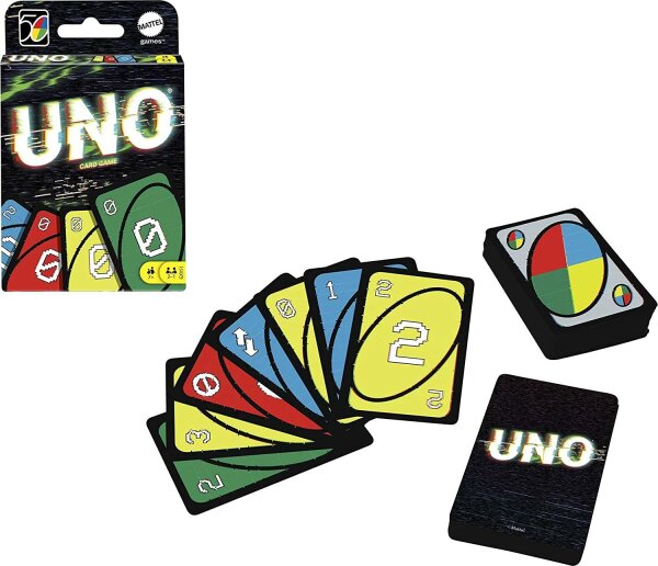 Mattel GXV51 UNO Iconic Series 2000er Jubiläumsdesign
